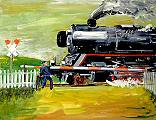 BR 44 – 50er Jahre, Bahnübergang