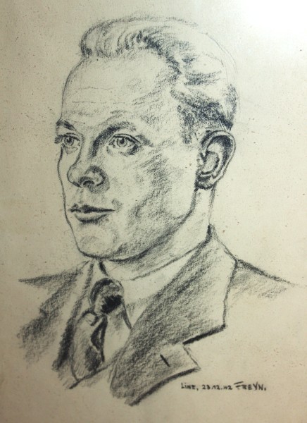 portrait, linz, 1942, kohle