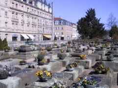Blick vom Johannisfriedhof zur Burg