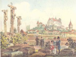 Blick vom Johannisfriedhof zur Burg