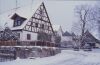 Dechsendorfer Dorfkreuz mit Fachwerkhaus