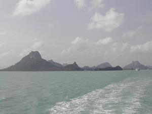 Abfahrt vom Pier in Donsak
