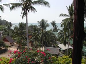 Blick von der ersten oberen H�tte aufs Meer
